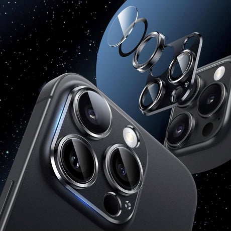 iPhone 16 Pro / 16 Pro Max HOFI Fullcam Pro+ Metalplade & Hærdet Glas Beskyttelse til Bagsidekamera - Sort