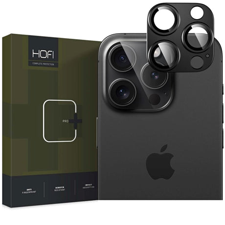 iPhone 16 Pro / 16 Pro Max HOFI Fullcam Pro+ Metalplade & Hærdet Glas Beskyttelse til Bagsidekamera - Sort