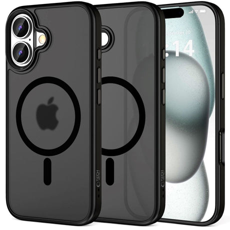 iPhone 16 Tech-Protect MagMat Cover - MagSafe Kompatibel - Mat Sort