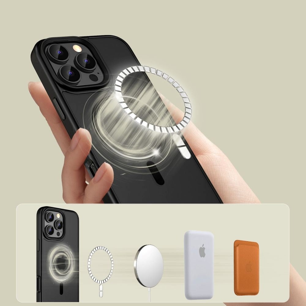 iPhone 16 Pro Max Tech-Protect MagMat Cover - MagSafe Kompatibel - Mat Sort