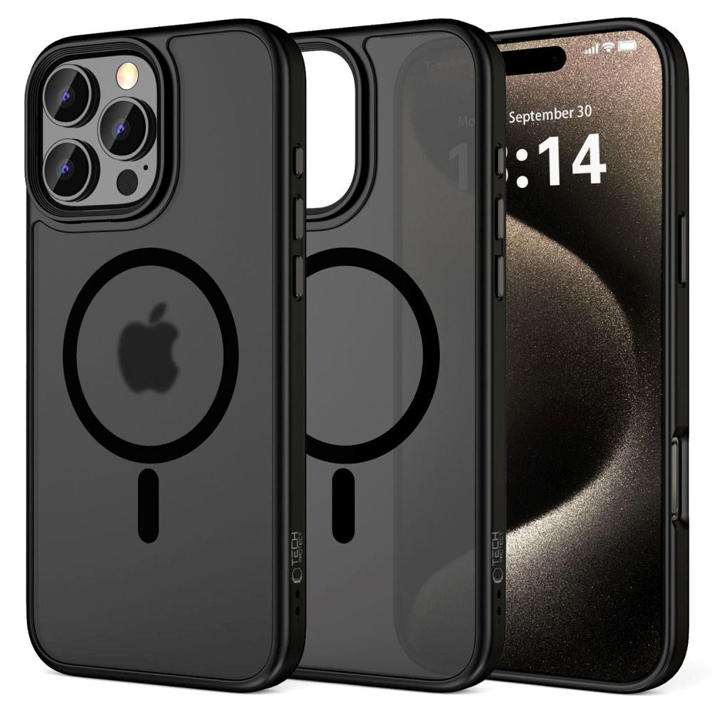 iPhone 16 Pro Max Tech-Protect MagMat Cover - MagSafe Kompatibel - Mat Sort