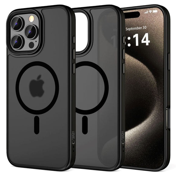 iPhone 16 Pro Max Tech-Protect MagMat Cover - MagSafe Kompatibel - Mat Sort