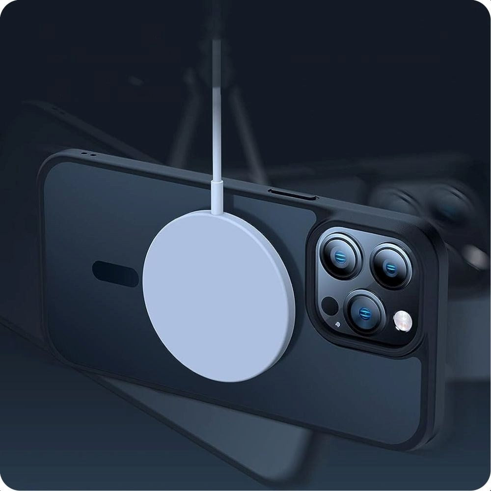 iPhone 16 Tech-Protect Magmat Cover - MagSafe Kompatibel - Gennemsigtig / Sort