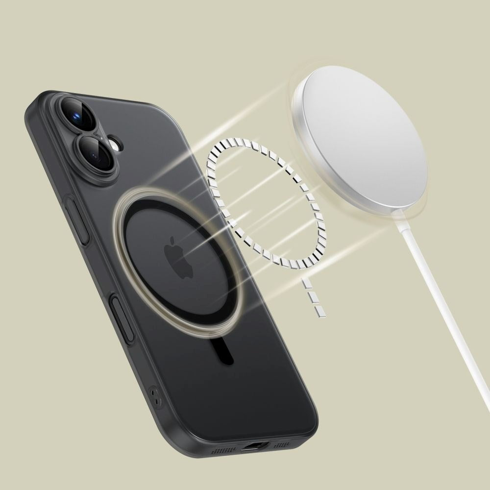 iPhone 16 Tech-Protect Magslim Cover - MagSafe Kompatibel - Mat Sort