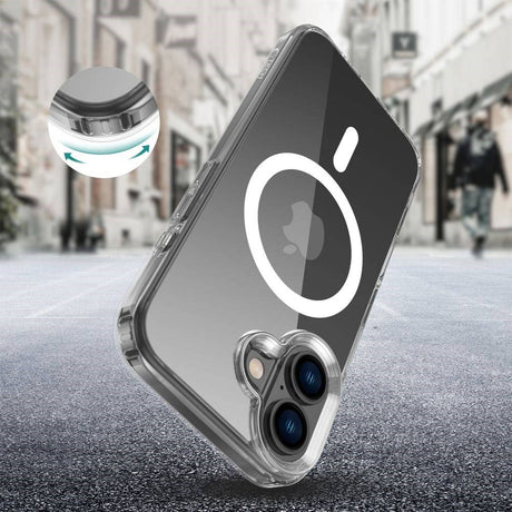 iPhone 16 Tech-Protect Flexair Hybrid Cover - MagSafe Kompatibel - Gennemsigtig