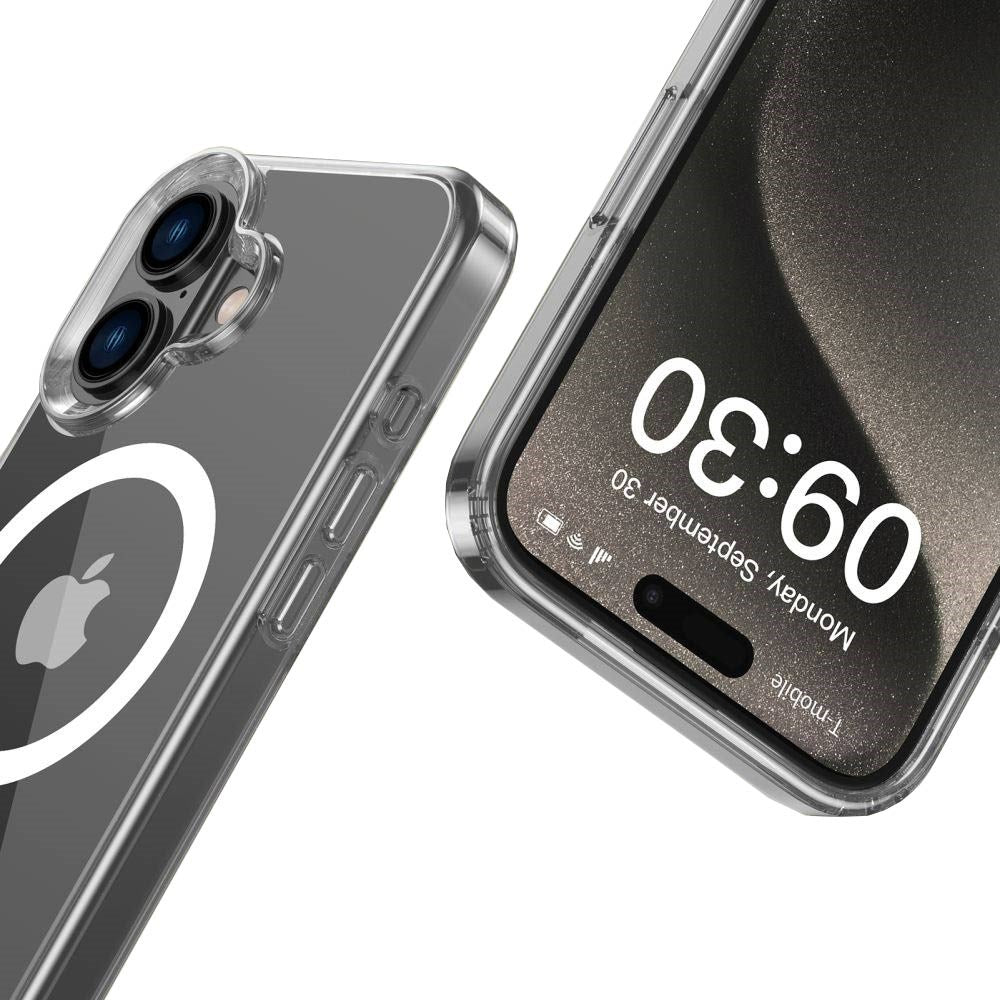 iPhone 16 Tech-Protect Flexair Hybrid Cover - MagSafe Kompatibel - Gennemsigtig
