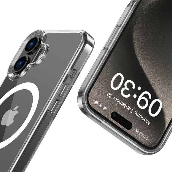 iPhone 16 Plus Tech-Protect Flexair Hybrid Cover - MagSafe Kompatibel - Gennemsigtig
