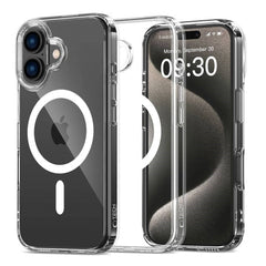 iPhone 16 Plus Tech-Protect Flexair Hybrid Cover - MagSafe Kompatibel - Gennemsigtig