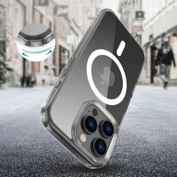 iPhone 16 Pro Tech-Protect Flexair Hybrid Cover - MagSafe Kompatibel - Gennemsigtig
