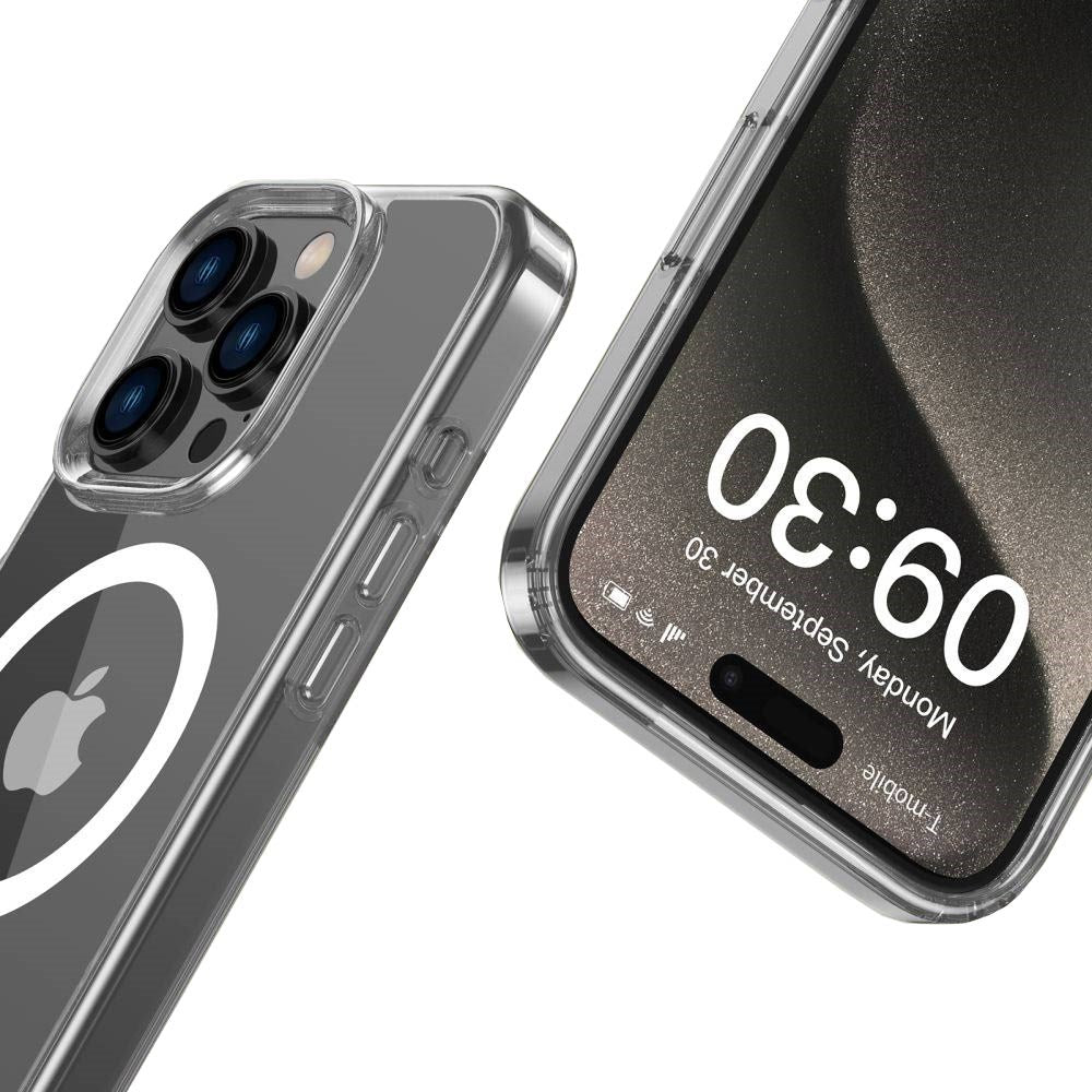 iPhone 16 Pro Tech-Protect Flexair Hybrid Cover - MagSafe Kompatibel - Gennemsigtig
