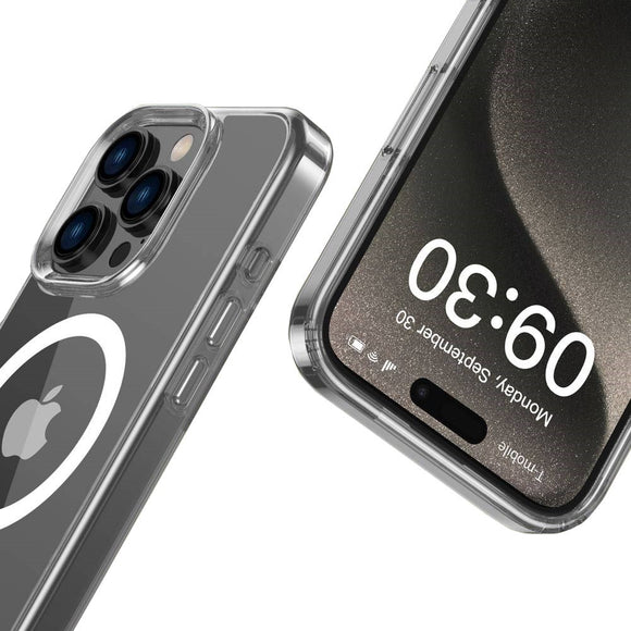 iPhone 16 Pro Tech-Protect Flexair Hybrid Cover - MagSafe Kompatibel - Gennemsigtig