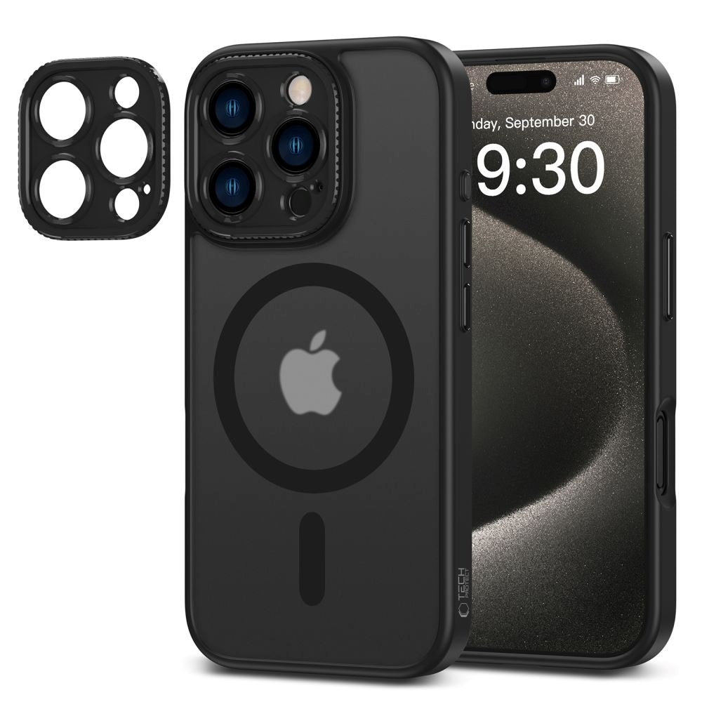 iPhone 16 Pro Tech-Protect Magcam Cover - MagSafe Kompatibel - Mat Sort