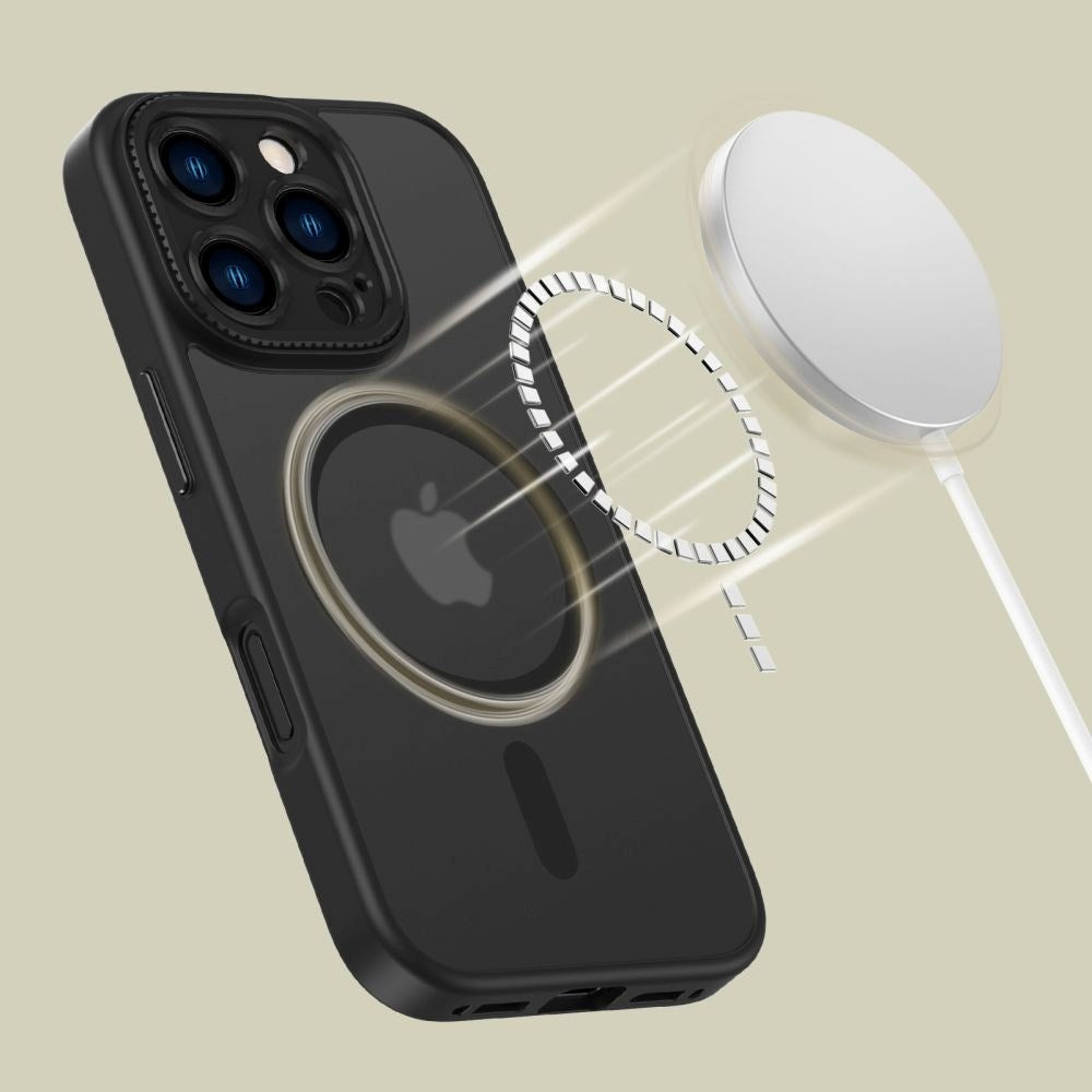 iPhone 16 Pro Tech-Protect Magcam Cover - MagSafe Kompatibel - Mat Sort