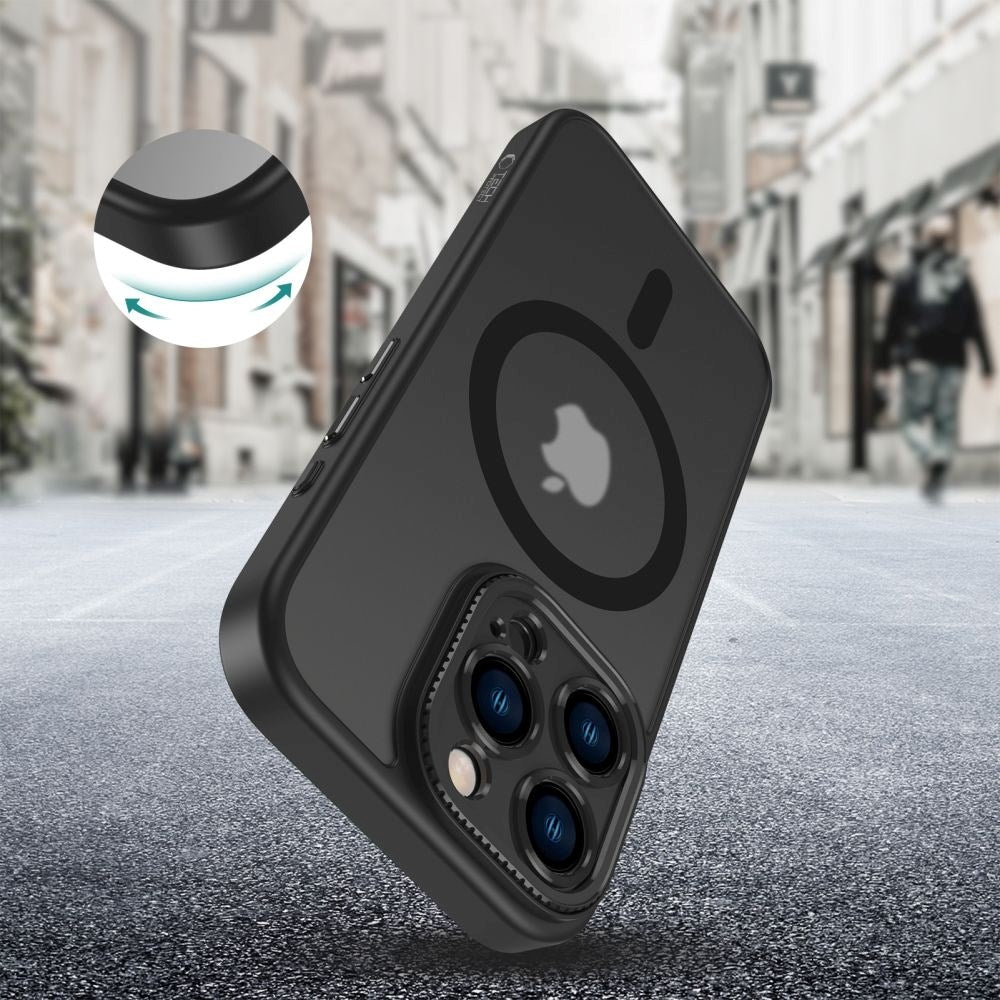 iPhone 16 Pro Tech-Protect Magcam Cover - MagSafe Kompatibel - Mat Sort