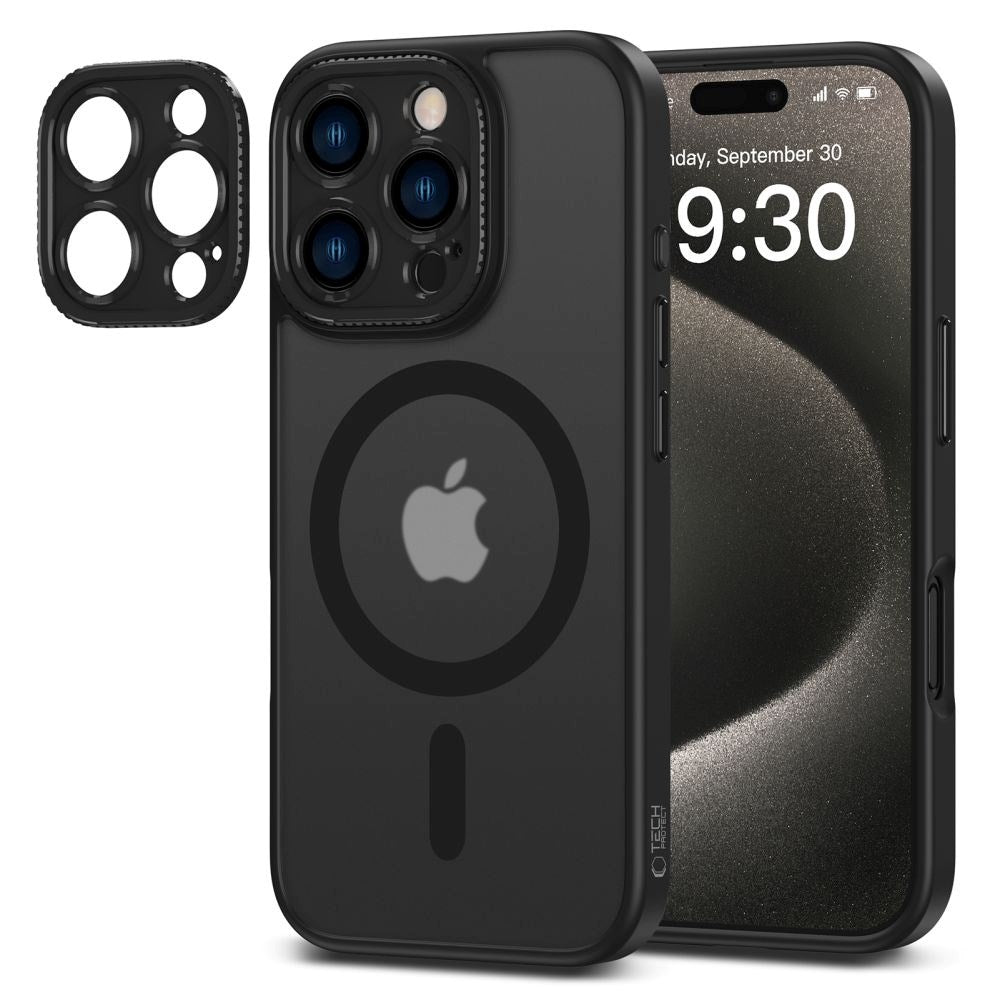 iPhone 16 Pro Max Tech-Protect Magcam Cover - MagSafe Kompatibel - Mat Sort