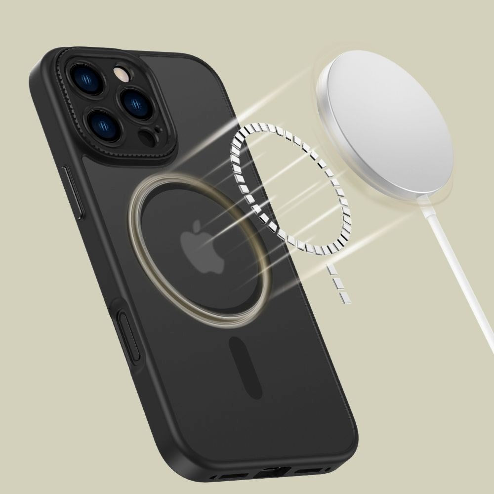 iPhone 16 Pro Max Tech-Protect Magcam Cover - MagSafe Kompatibel - Mat Sort