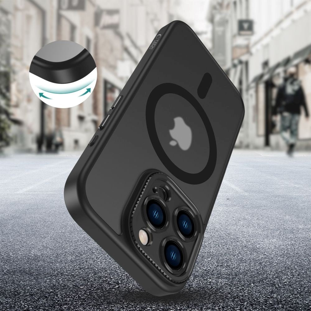 iPhone 16 Pro Max Tech-Protect Magcam Cover - MagSafe Kompatibel - Mat Sort