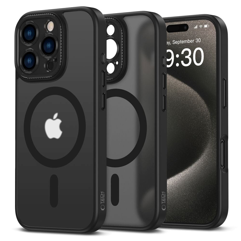 iPhone 16 Pro Max Tech-Protect Magcam Cover - MagSafe Kompatibel - Mat Sort