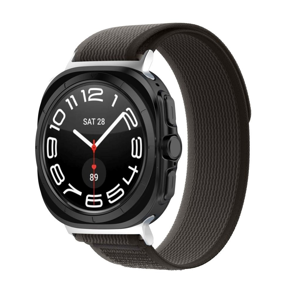 Samsung Galaxy Watch Ultra (47mm) Tech-Protect Nylon Urrem - Sort / Orange
