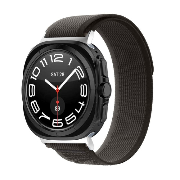 Samsung Galaxy Watch Ultra (47mm) Tech-Protect Nylon Urrem - Sort / Orange
