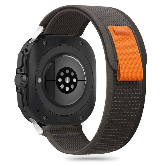 Samsung Galaxy Watch Ultra (47mm) Tech-Protect Nylon Urrem - Sort / Orange