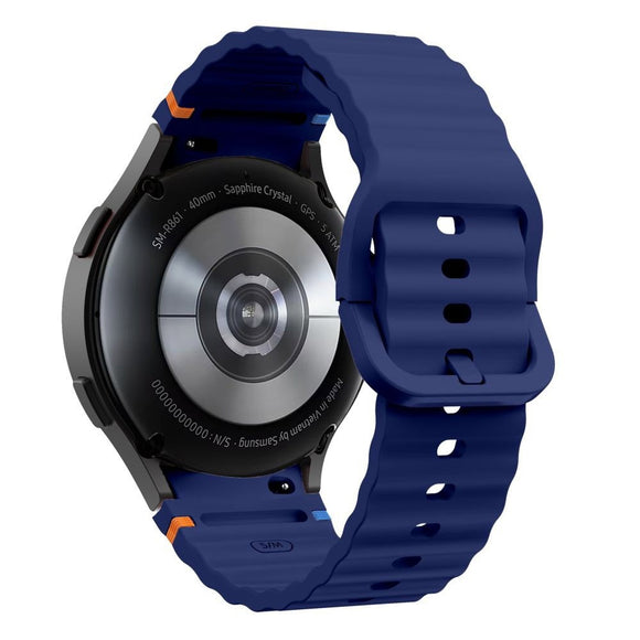 Samsung Galaxy Watch 4 / 5 / 6 / 7 / FE Tech-Protect Silicone Sport Urrem - Mørkeblå