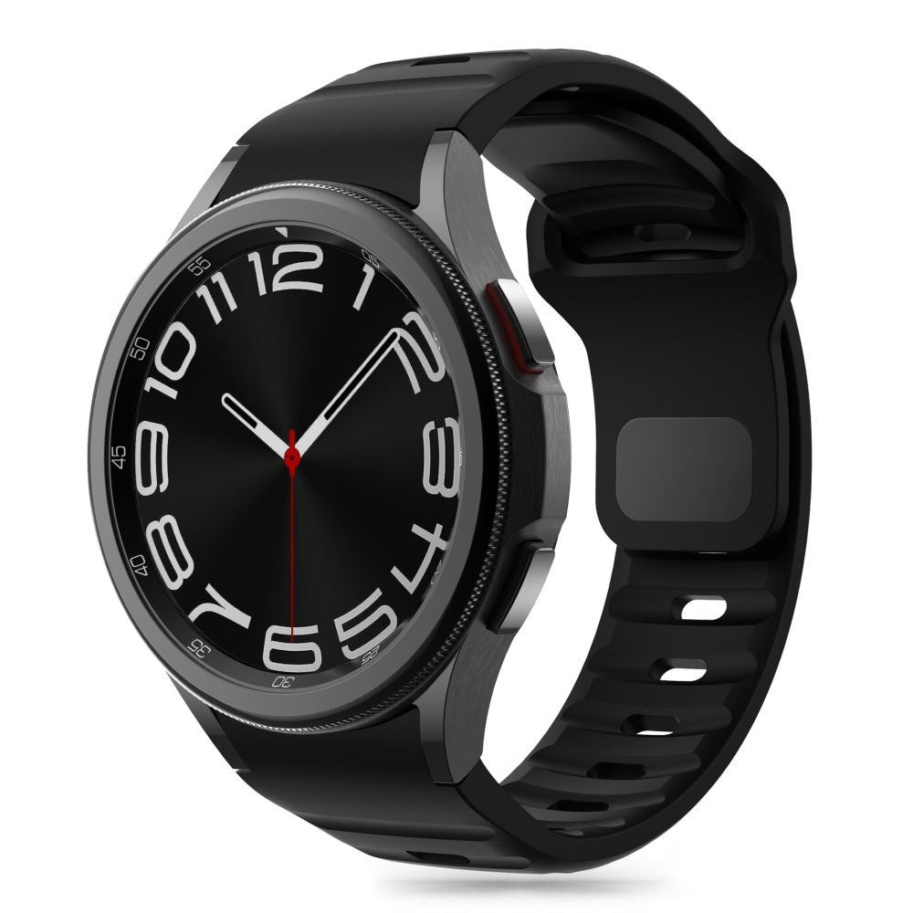Samsung Galaxy Watch 4 / 5 / 6 / 7 / FE Tech-Protect Silicone Line Urrem - Sort