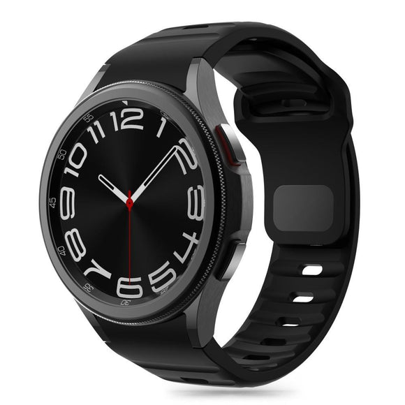 Samsung Galaxy Watch 4 / 5 / 6 / 7 / FE Tech-Protect Silicone Line Urrem - Sort