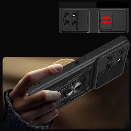 Motorola Moto G86 Tech-Protect Håndværker Cover m. Magnetisk Kickstand & Camslider - Sort