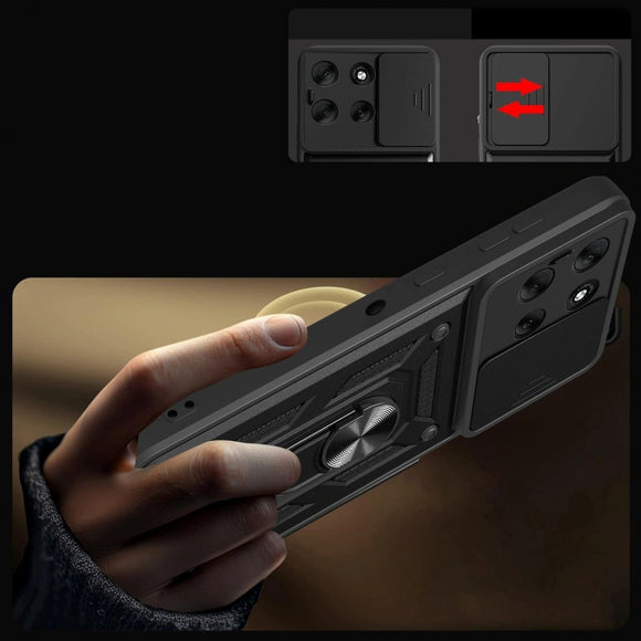 Motorola Moto G86 Tech-Protect Håndværker Cover m. Magnetisk Kickstand & Camslider - Sort