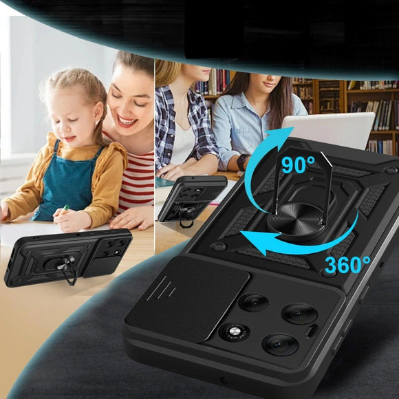Motorola Moto G86 Tech-Protect Håndværker Cover m. Magnetisk Kickstand & Camslider - Sort