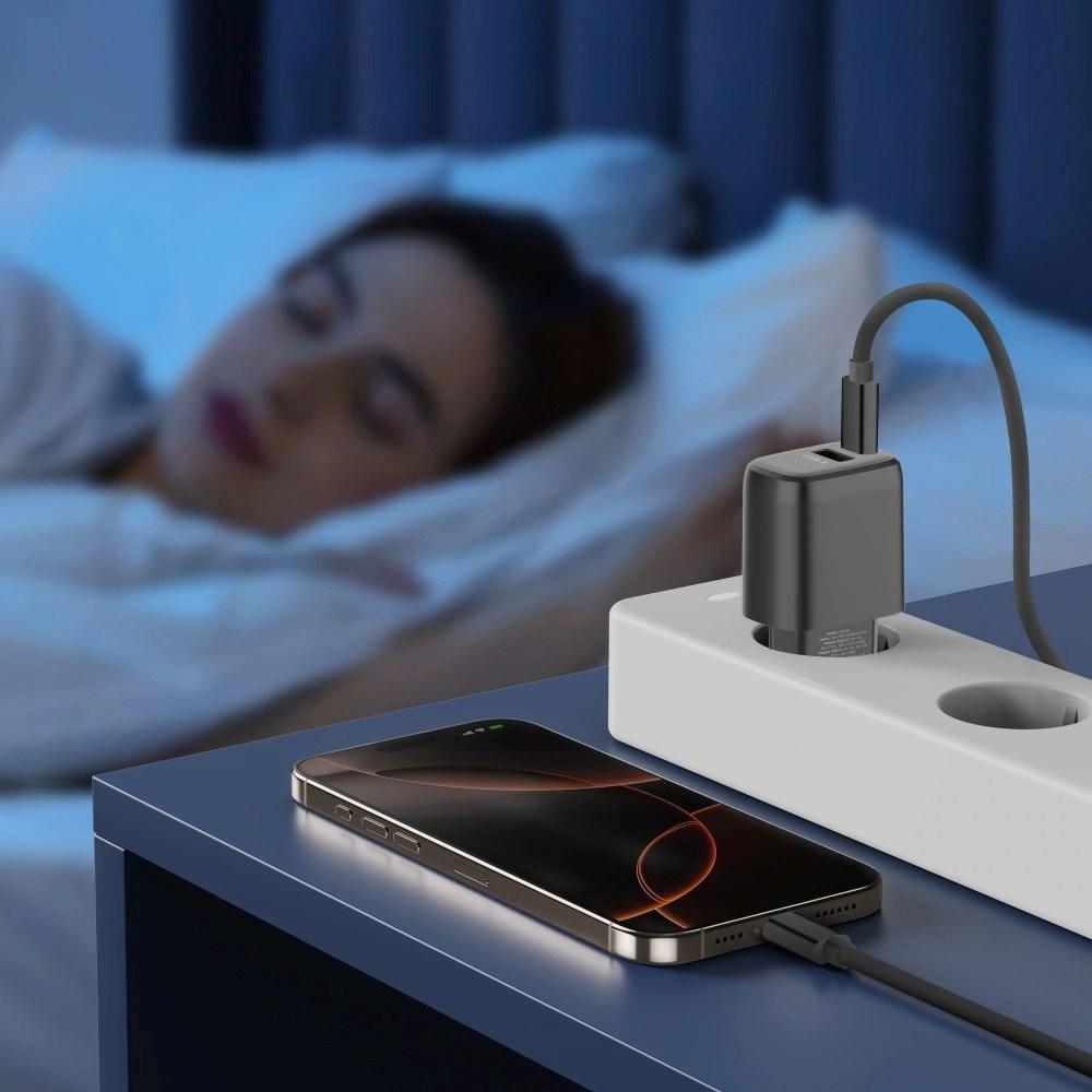 Tech-Protect NCA30 Vægoplader m. 30W - 1 x USB-A & 1 x USB-C - Sort