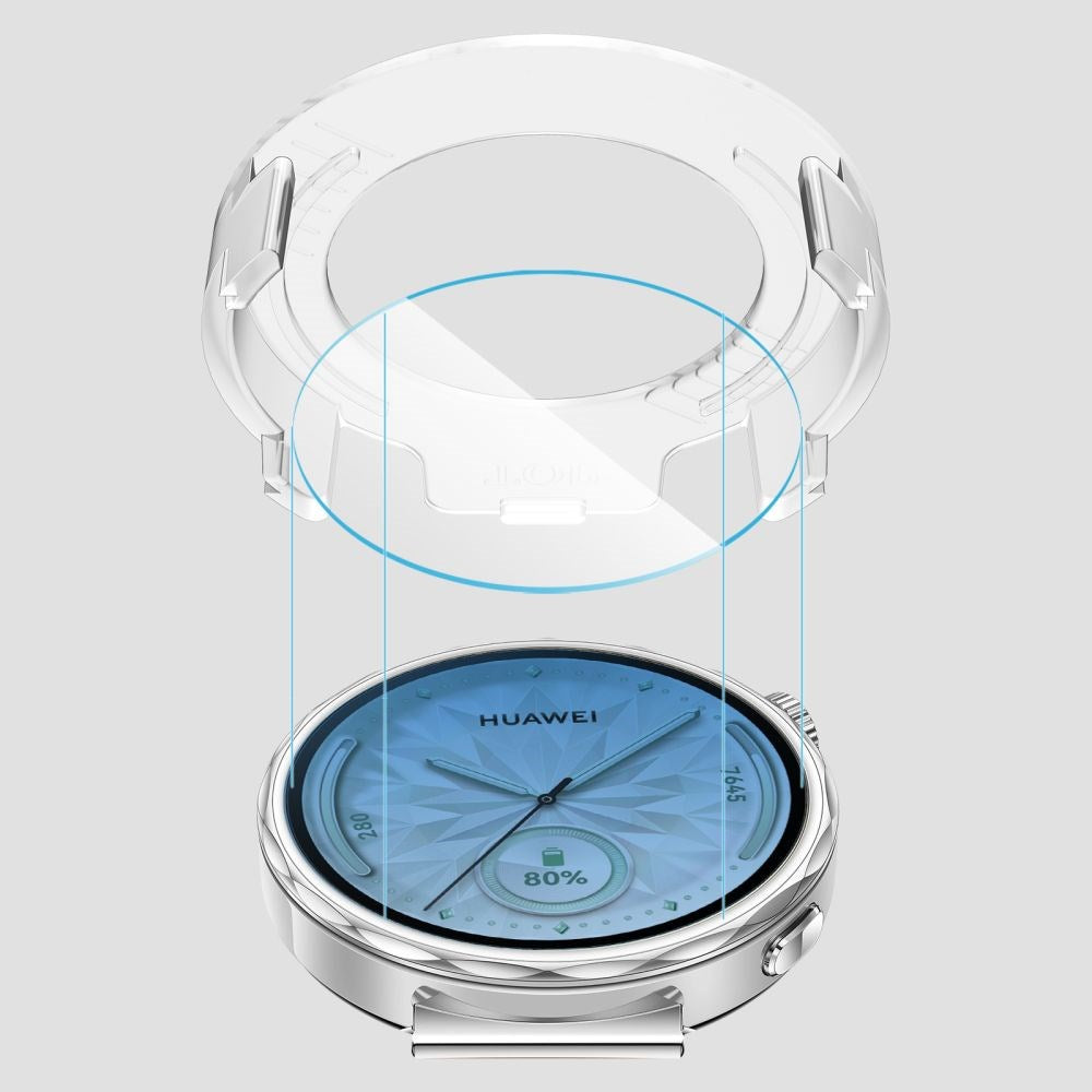 Huawei Watch GT 5 (41mm) Tech-Protect Easy Set+ Skærmbeskyttelsessæt m. Monteringsramme - 2 stk. - Gennemsigtig