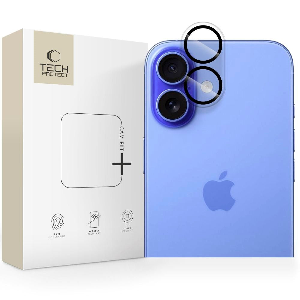 iPhone 17 Tech-Protect Cam Fit+ Kameralinsebeskyttelsesglas - Gennemsigtig