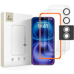 iPhone 17 Tech-Protect Easy Set+ Beskyttelsessæt m. Skærmbeskyttelsesglas & Kameralinsebeskyttelsesglas - Gennemsigtig