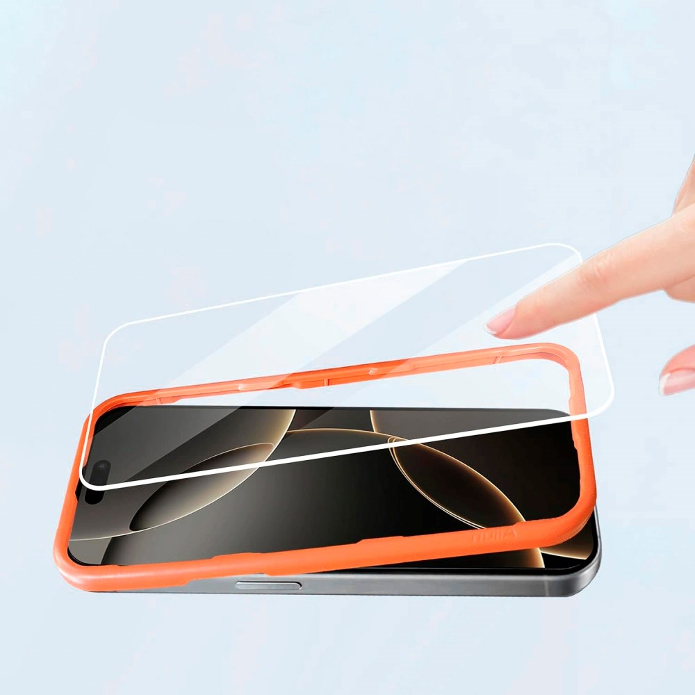 iPhone 17 Pro / 16 Pro Tech-Protect Easy Set+ Beskyttelsessæt m. Skærmbeskyttelsesglas & Kameralinsebeskyttelsesglas - Gennemsigtig