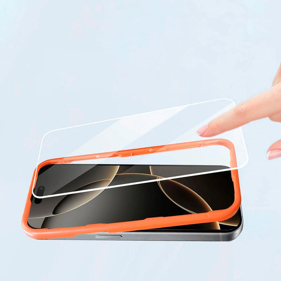 iPhone 17 Pro / 16 Pro Tech-Protect Easy Set+ Beskyttelsessæt m. Skærmbeskyttelsesglas & Kameralinsebeskyttelsesglas - Gennemsigtig