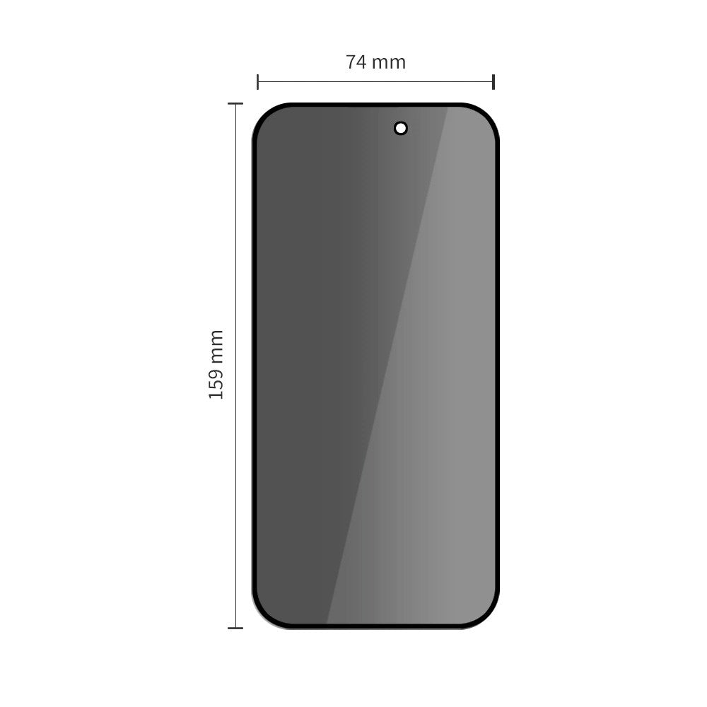 iPhone 17 Pro Max / 16 Pro Max Tech-Protect Glass Spy+ Skærmbeskyttelsesglas - Privacy Funktion - 2 stk - Gennemsigtig