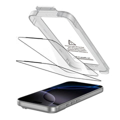 iPhone 17 Pro Tech-Protect Quick Set+ Skærmbeskyttelsesglas - 2 stk - Gennemsigtig / Sort Kant