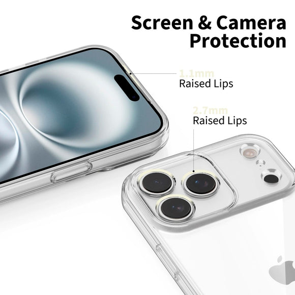 iPhone 17 Pro Max Tech-Protect Flexair Fleksibel Plast Cover - Gennemsigtig