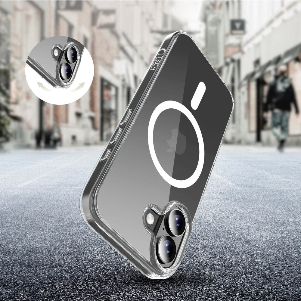 iPhone 17 Tech-Protect Flexair Hybrid Cover - MagSafe Kompatibel - Gennemsigtig