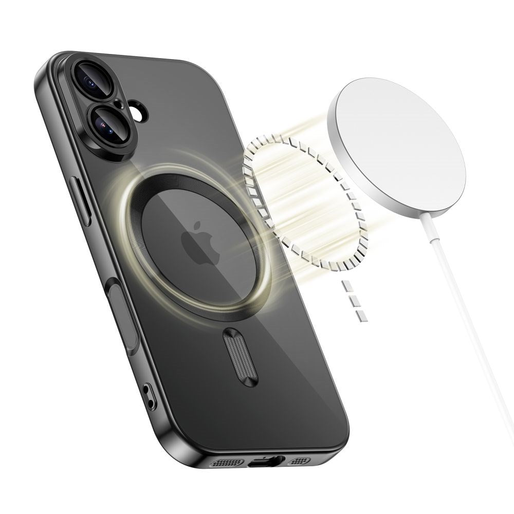 iPhone 17 Tech-Protect MagFlex Cover - MagSafe Kompatibel - Sort / Gennemsigtig