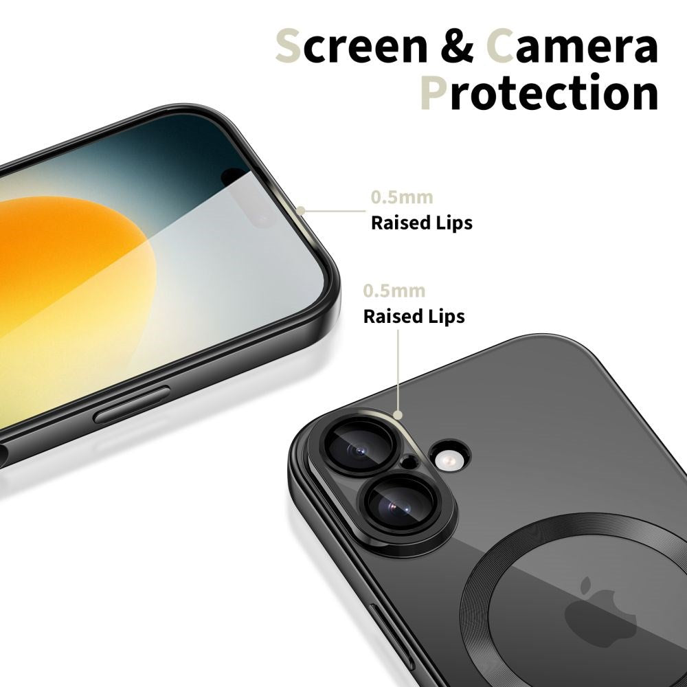 iPhone 17 Tech-Protect MagFlex Cover - MagSafe Kompatibel - Sort / Gennemsigtig