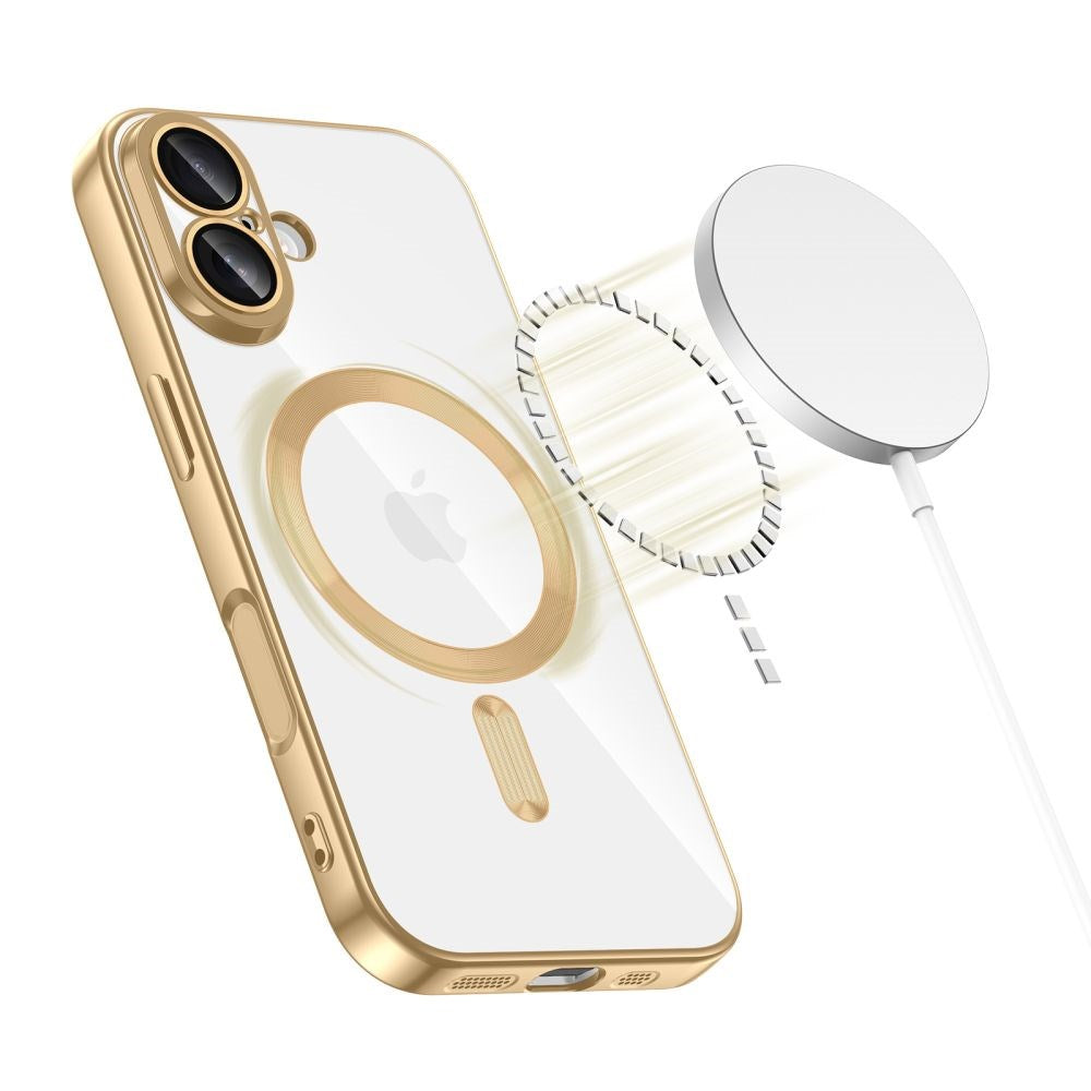 iPhone 17 Tech-Protect MagFlex Cover - MagSafe Kompatibel - Guld / Gennemsigtig