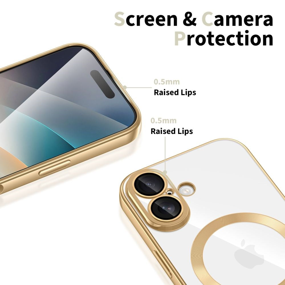 iPhone 17 Tech-Protect MagFlex Cover - MagSafe Kompatibel - Guld / Gennemsigtig