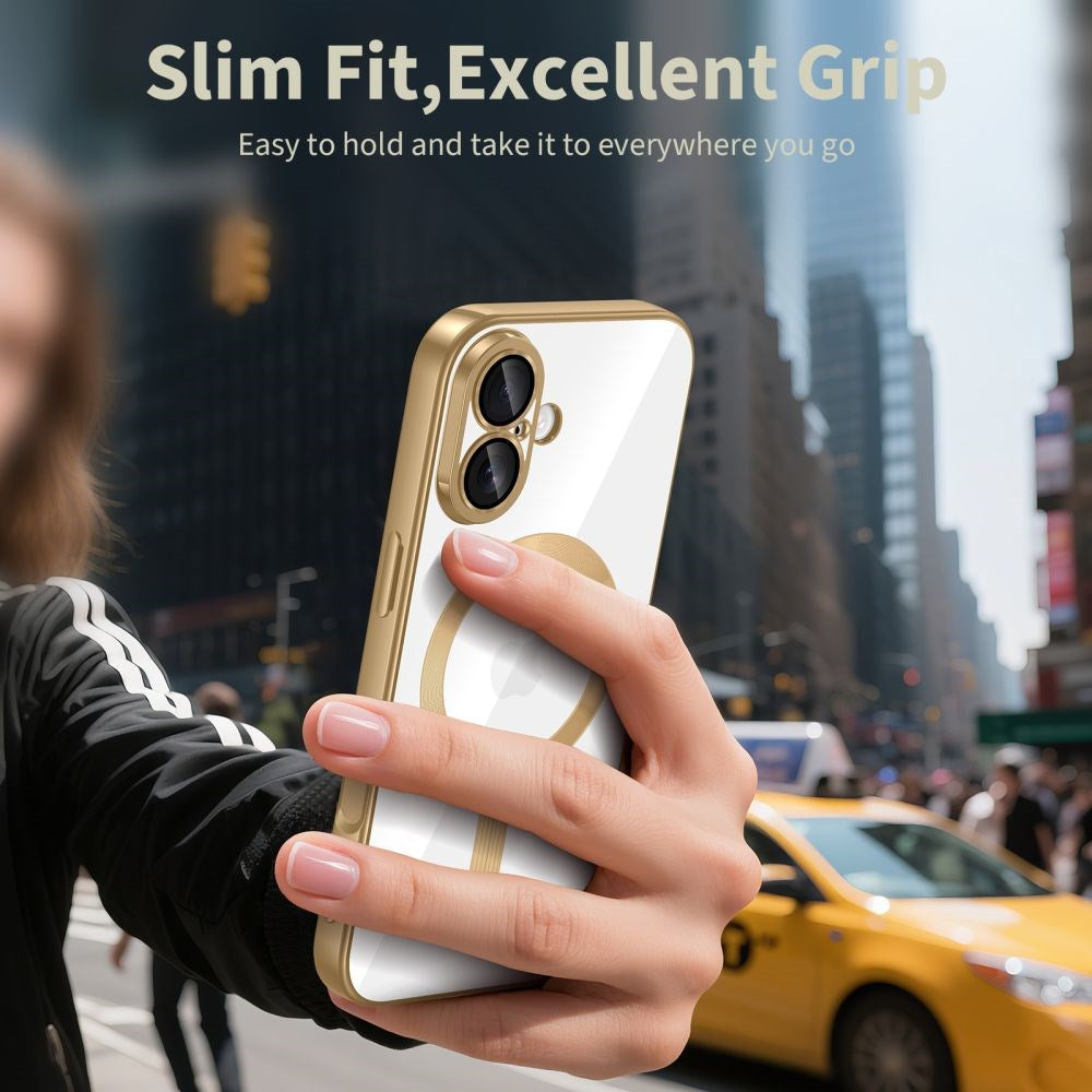 iPhone 17 Tech-Protect MagFlex Cover - MagSafe Kompatibel - Guld / Gennemsigtig