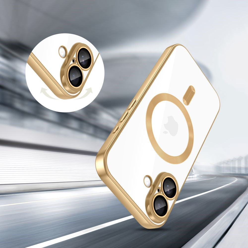iPhone 17 Tech-Protect MagFlex Cover - MagSafe Kompatibel - Guld / Gennemsigtig