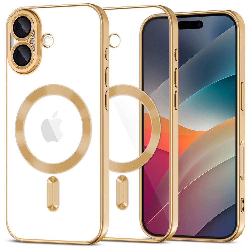 iPhone 17 Tech-Protect MagFlex Cover - MagSafe Kompatibel - Guld / Gennemsigtig