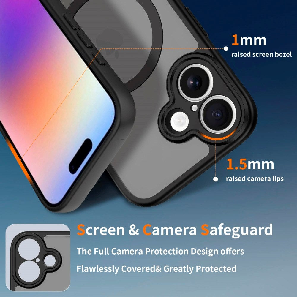 iPhone 17 Tech-Protect BasicMag Hybrid Cover - MagSafe Kompatibel - Mat Sort