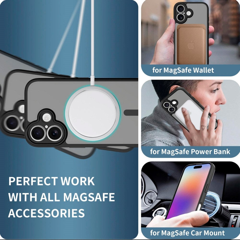 iPhone 17 Tech-Protect BasicMag Hybrid Cover - MagSafe Kompatibel - Mat Sort